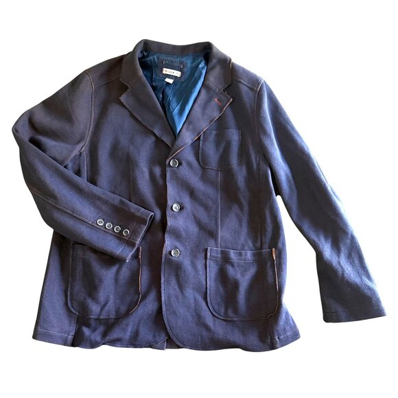 32 Bar Blues Single Breasted Sport Coat Blazer Jacket Mens XL OfficeStyle Blue - Picture 1 of 10